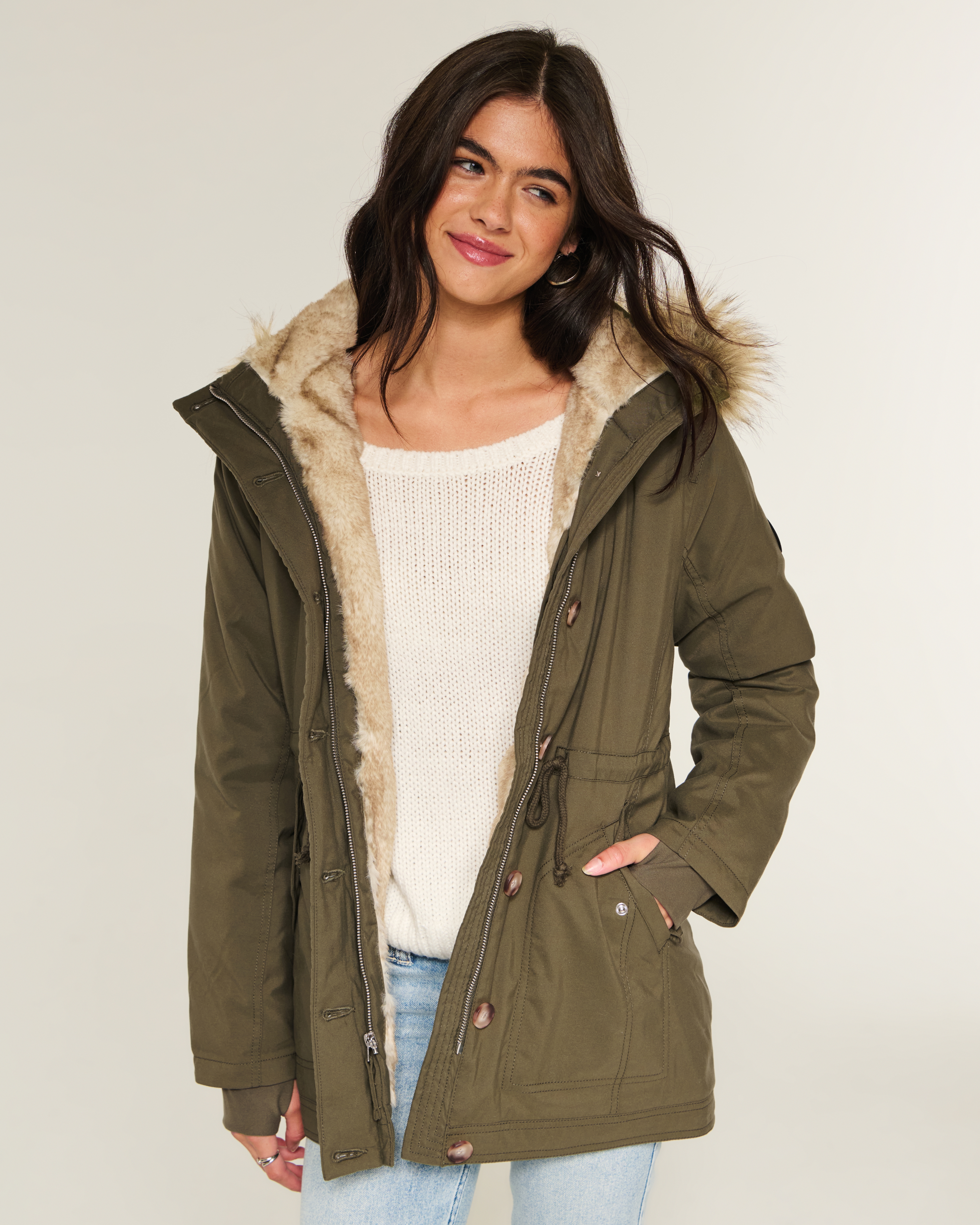 Hollister Faux Fur-lined Parka