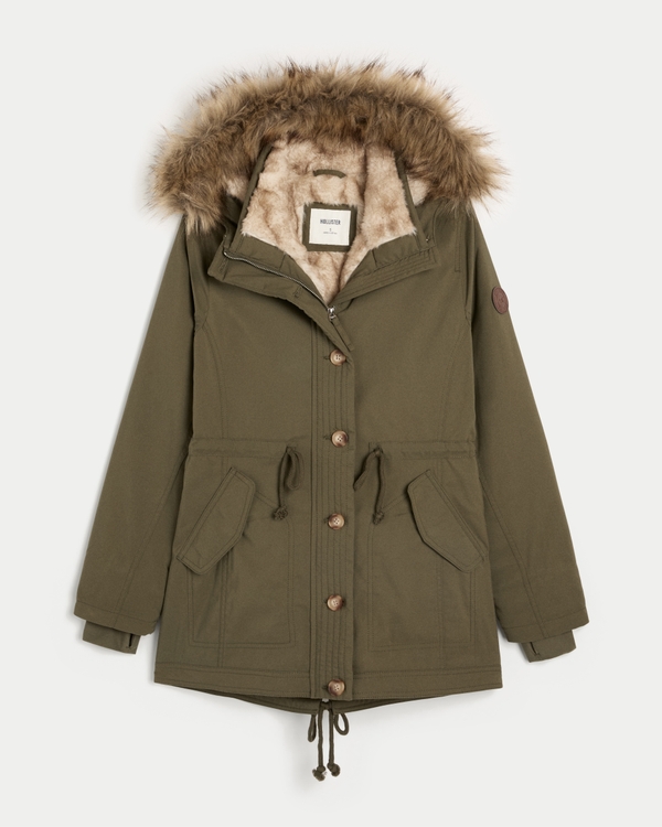 Faux Fur-Lined Parka