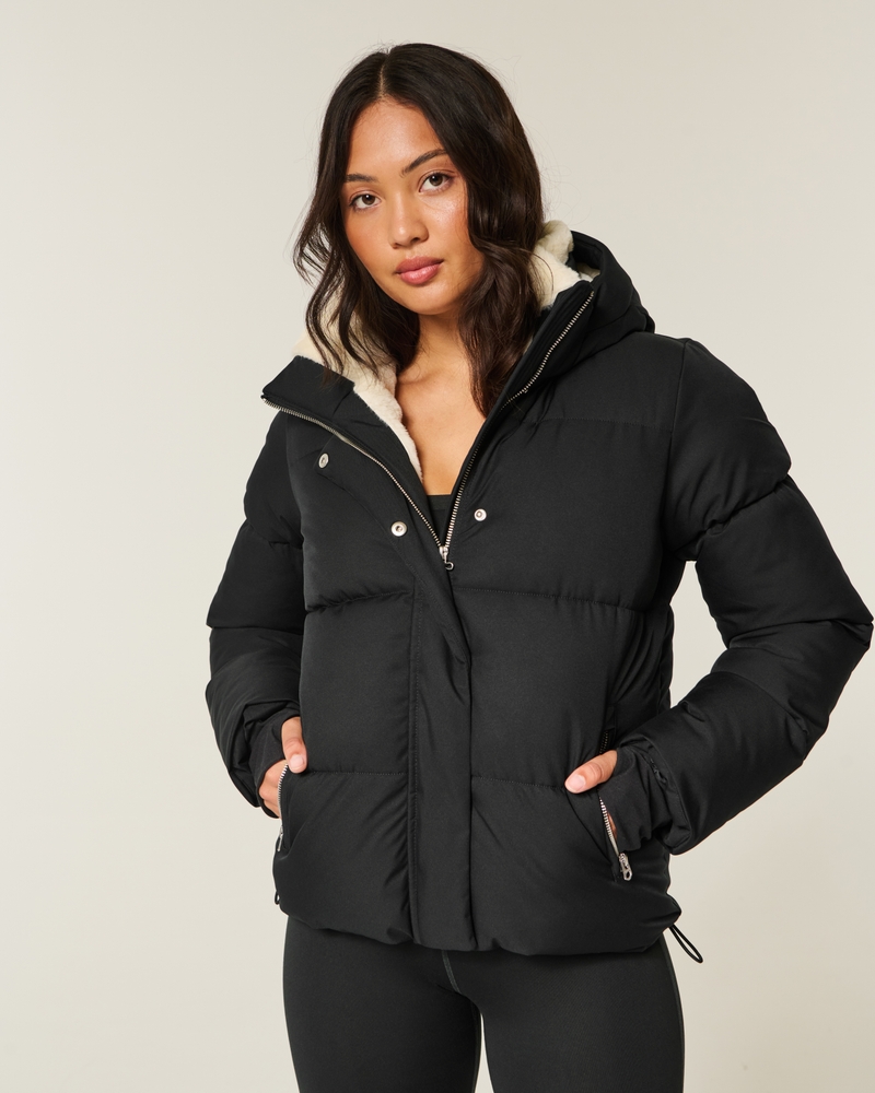 Damen Winterjacke mit Kunstpelzfutter Damen Jacken und Mäntel