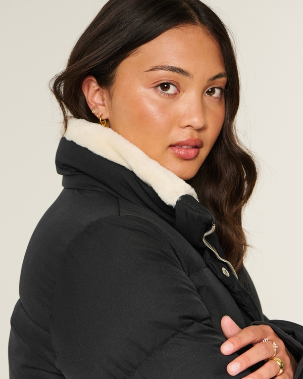 Faux Fur-Lined All-Weather Puffer Jacket