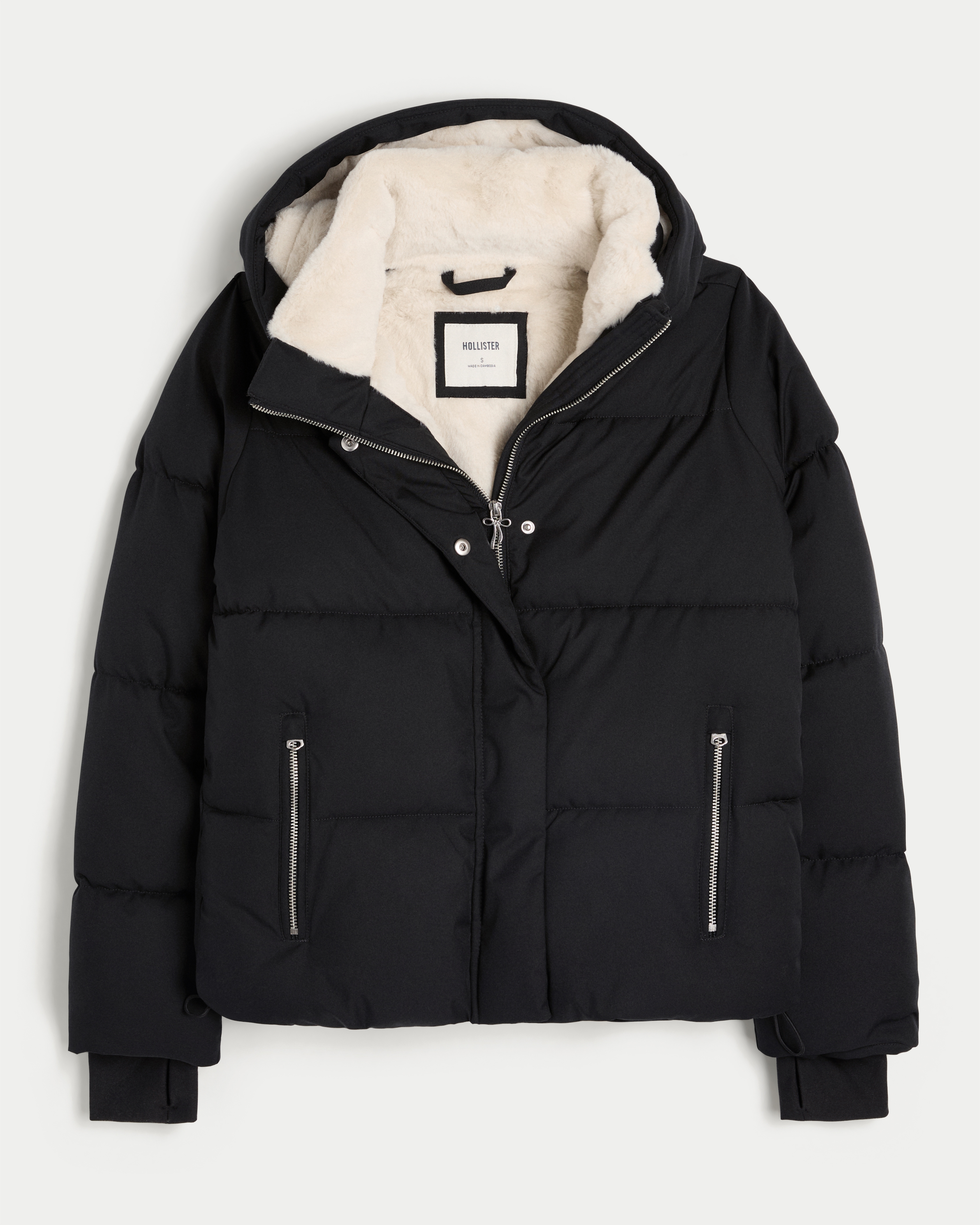 Faux Fur-Lined Puffer Jacket