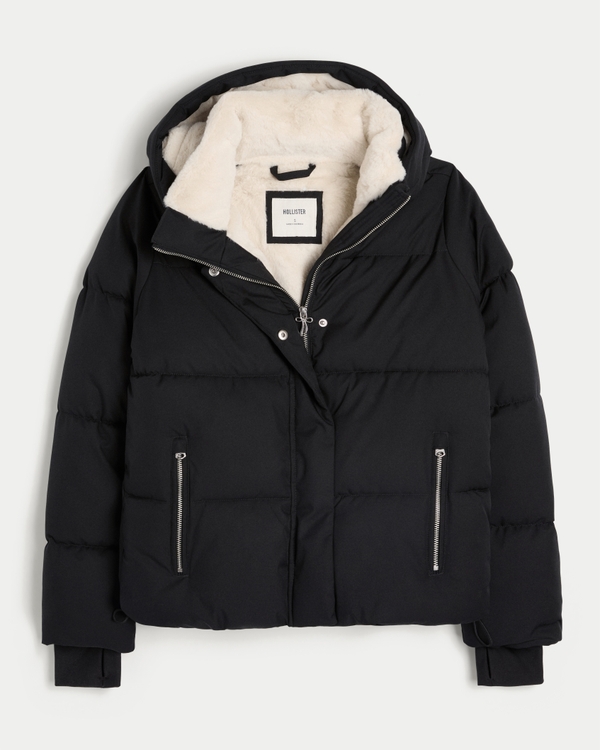 Faux Fur-Lined All-Weather Puffer Jacket