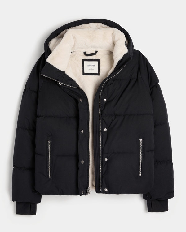 Hollister パファージャケット Women's Faux Fur-Lined All-Weather Puffer Jacket | Women's Jackets