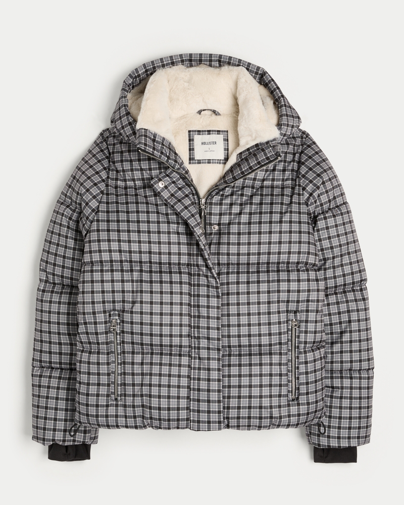 Chaqueta acolchada forrada de piel sintética