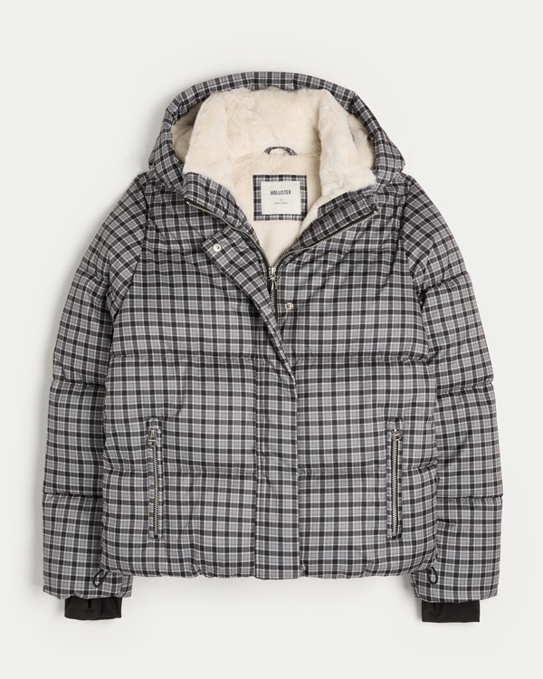 Chaqueta acolchada forrada de piel sintética