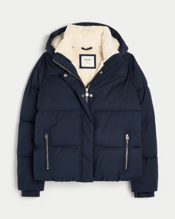 Women's Faux Fur-Lined All-Weather Puffer Jacket | Women's Jackets & Coats | HollisterCo.com
