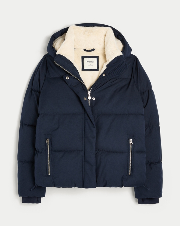 Faux Fur-Lined All-Weather Puffer Jacket