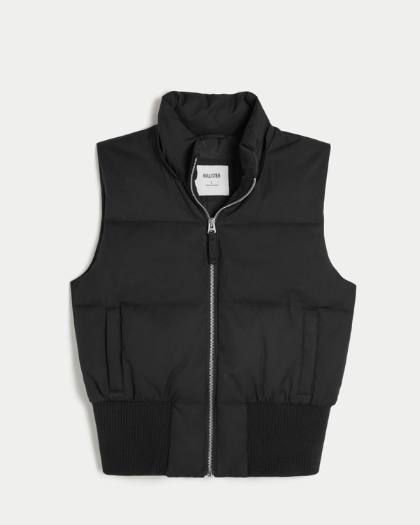 Faux Fur Trim Hooded Y2K Vest