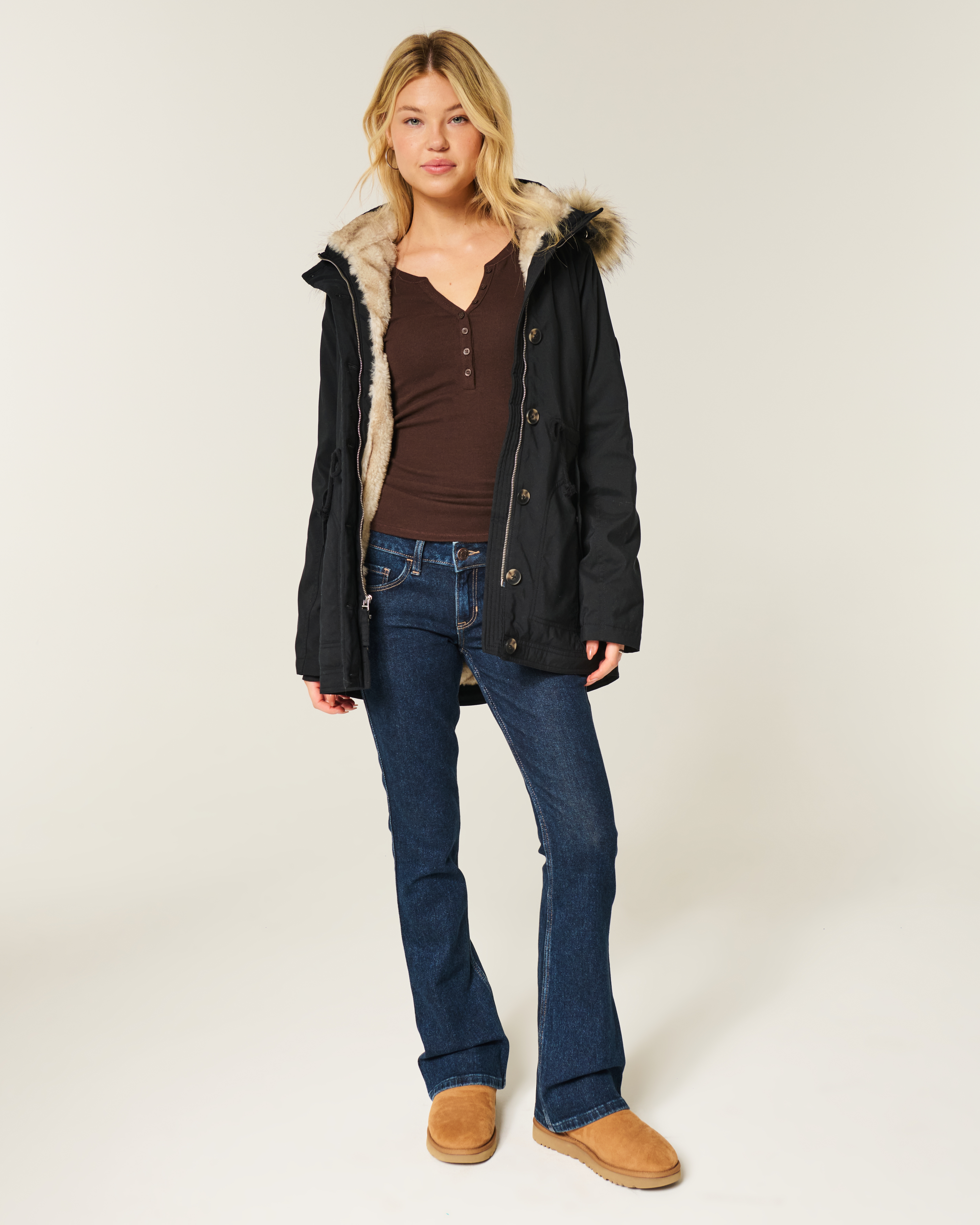 Faux Fur-Lined Parka