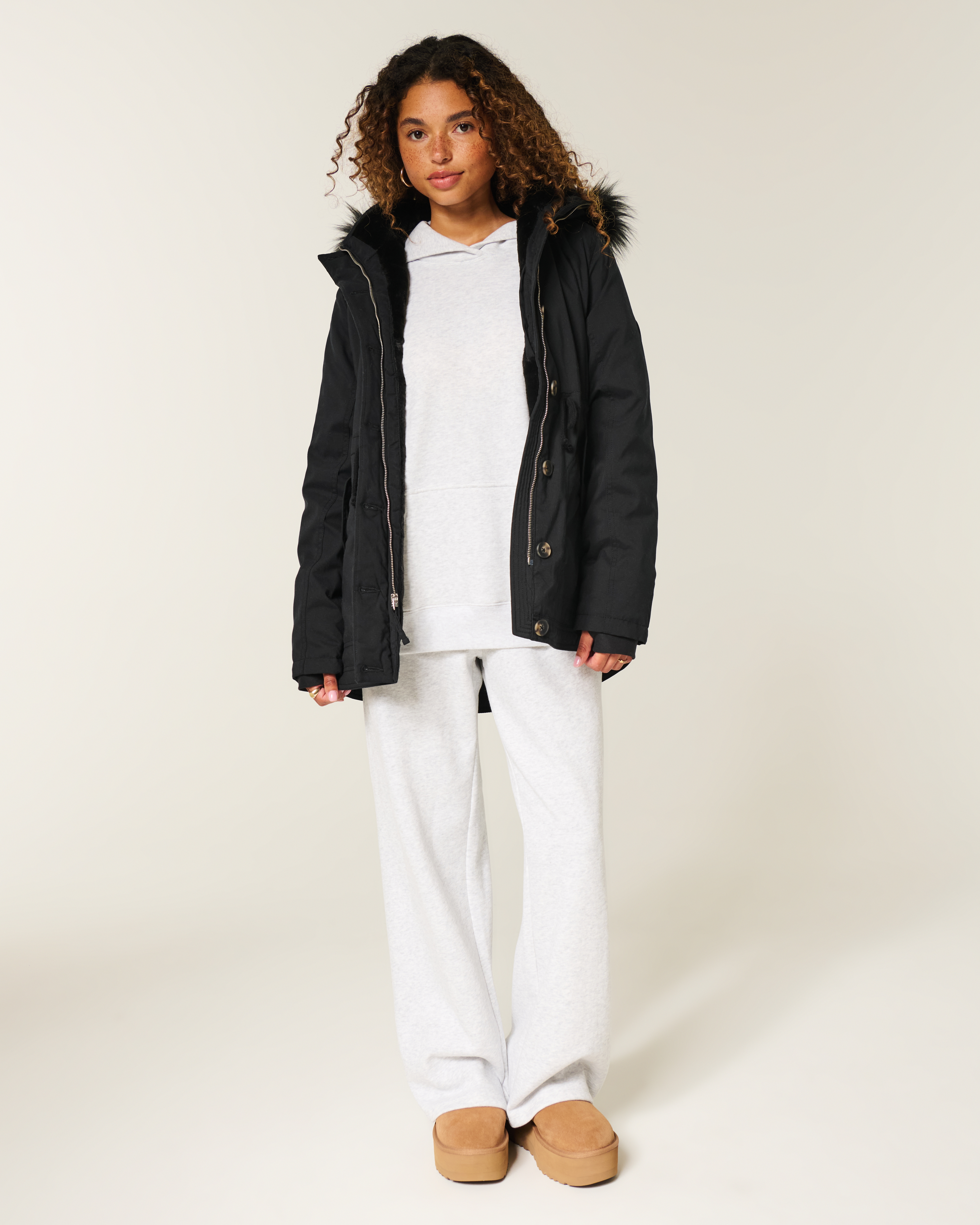 Faux Fur-Lined Parka