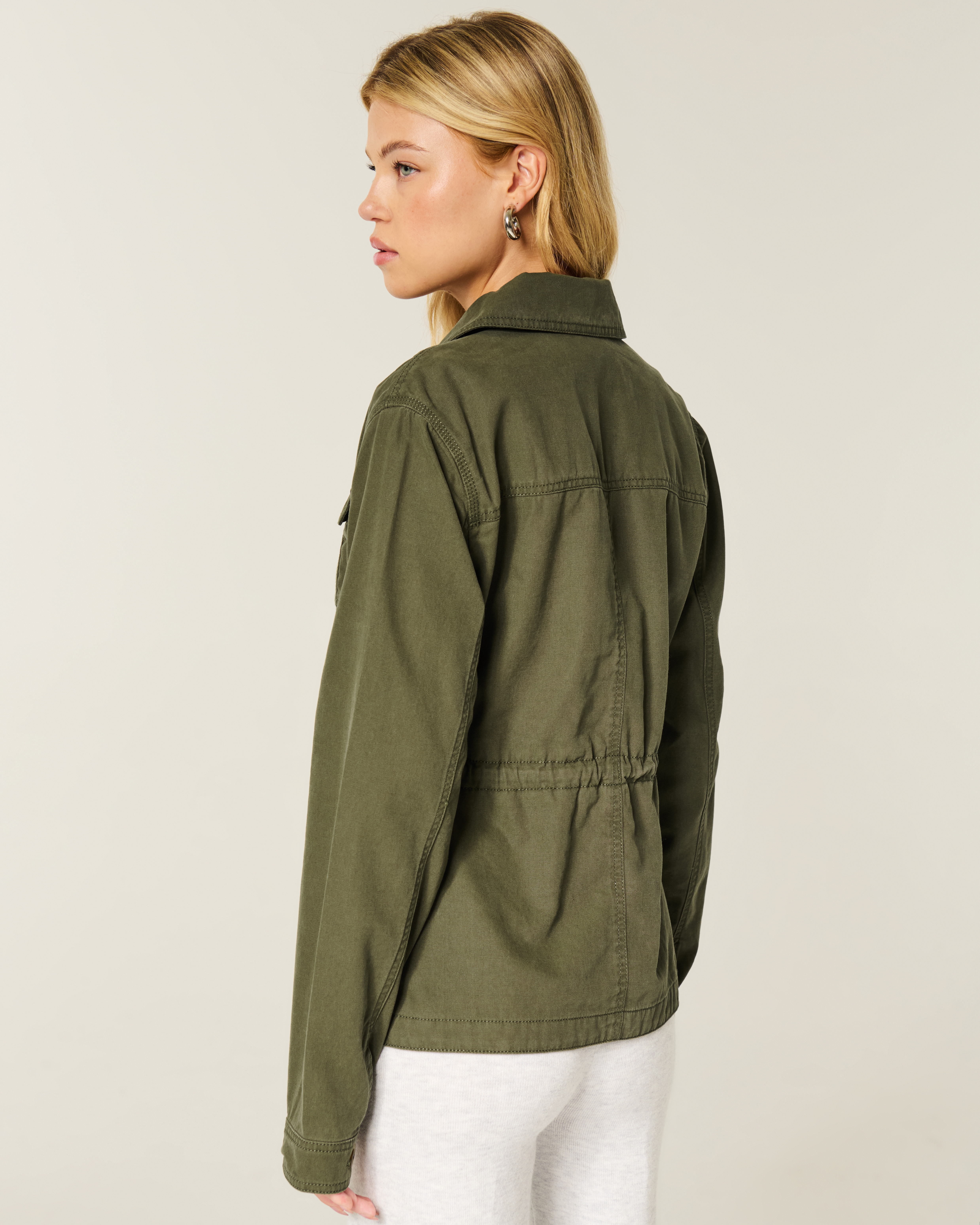 Hollister Twill Y2K Military Jacket | Liberty Center