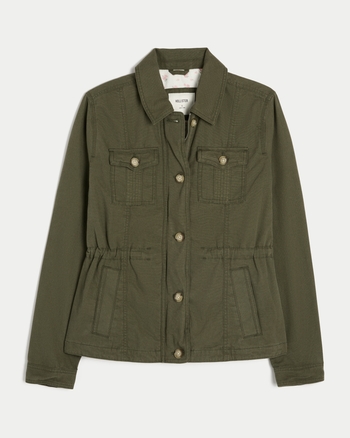 Women's Twill Y2K Military Jacket | Women's Jackets & Coats | HollisterCo.ca