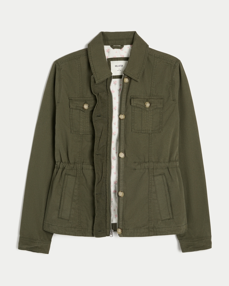 Twill Y2K Military Jacket