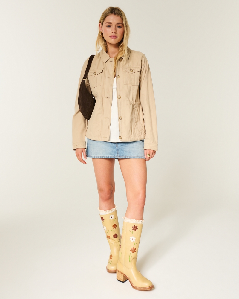 Twill Y2K Military Jacket