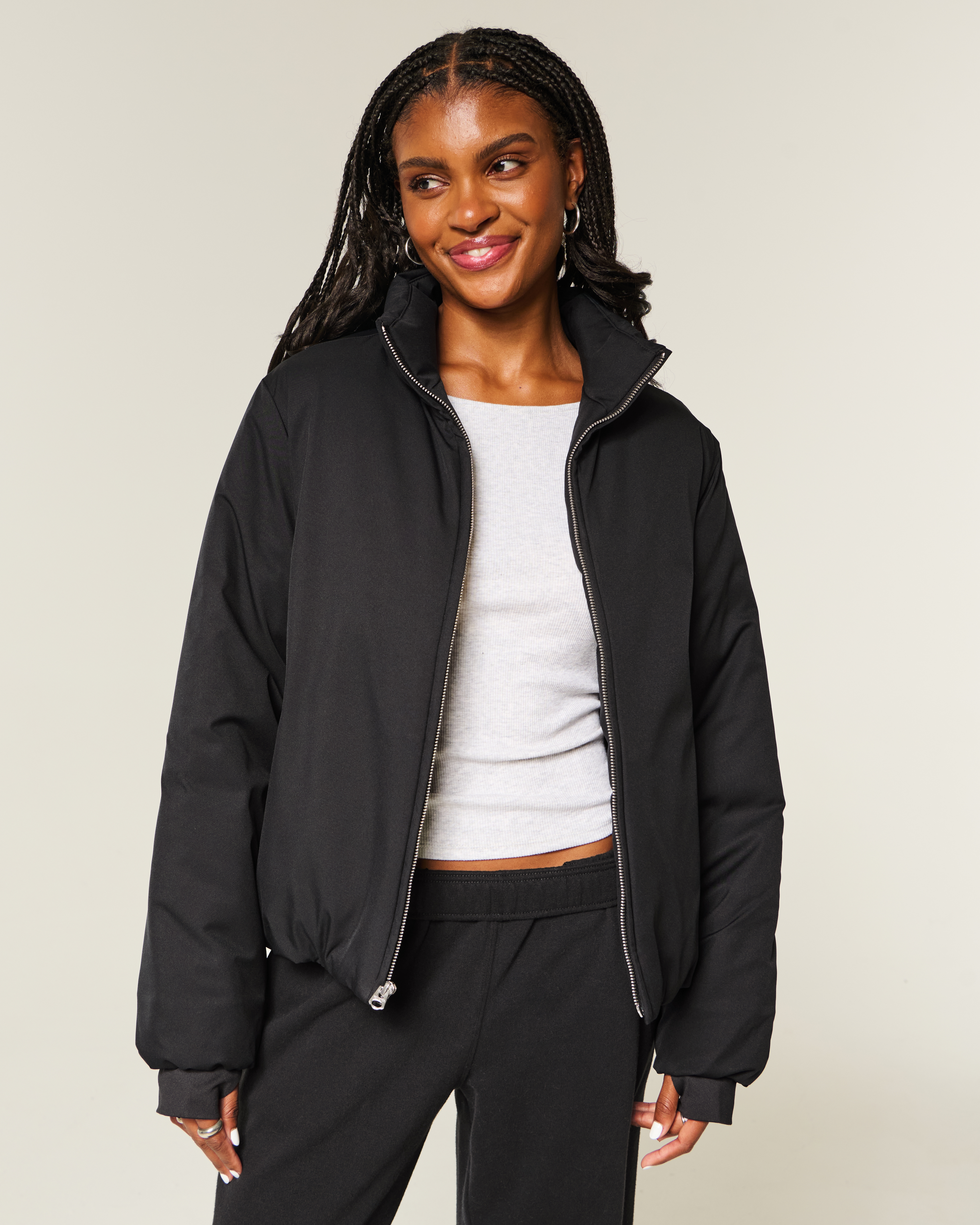 Zip-Up Puffer Jacket
