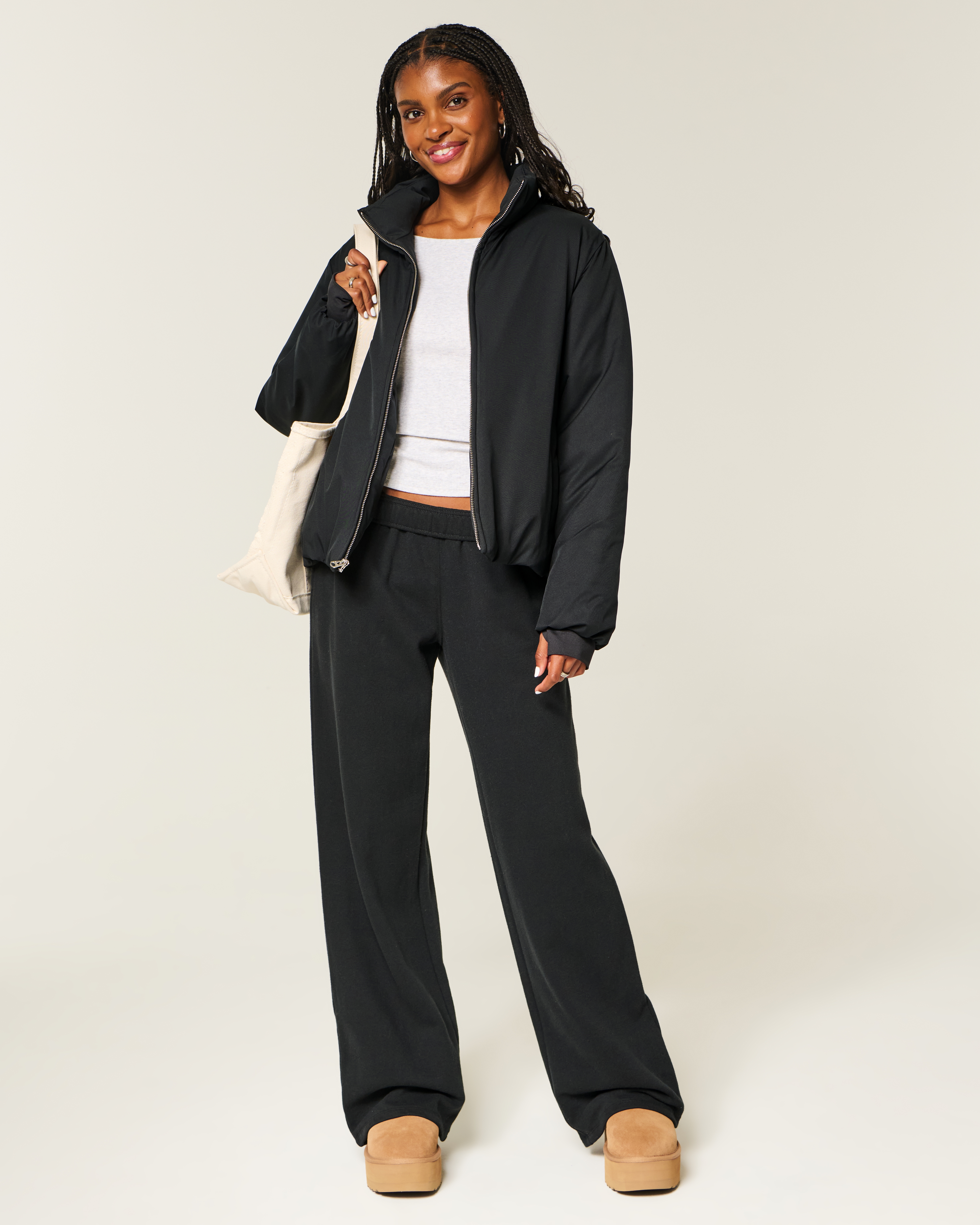 Hollister Zip-up Puffer Jacket