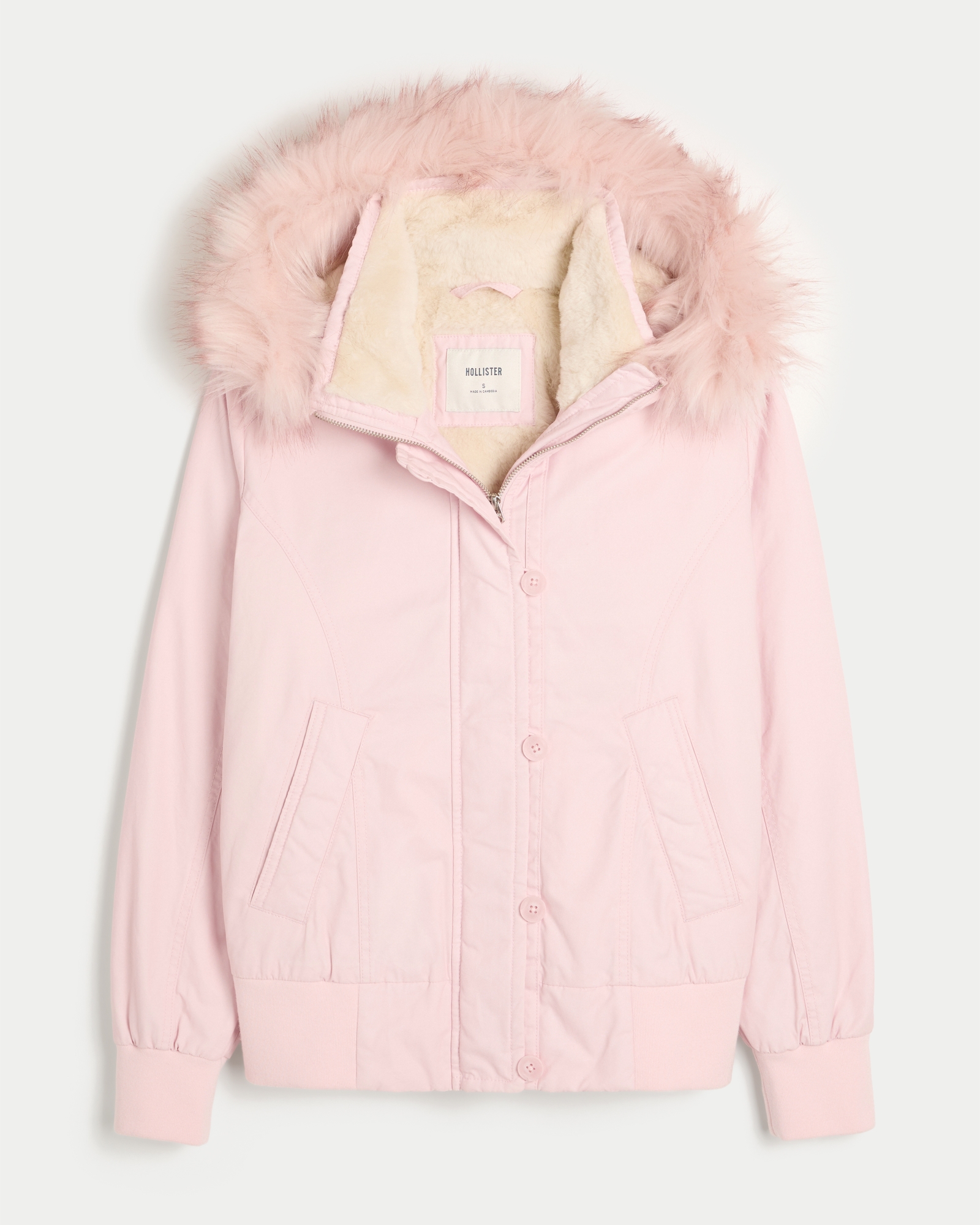 Women's Faux Fur-Lined Bomber Jacket | Women's Jackets & Coats