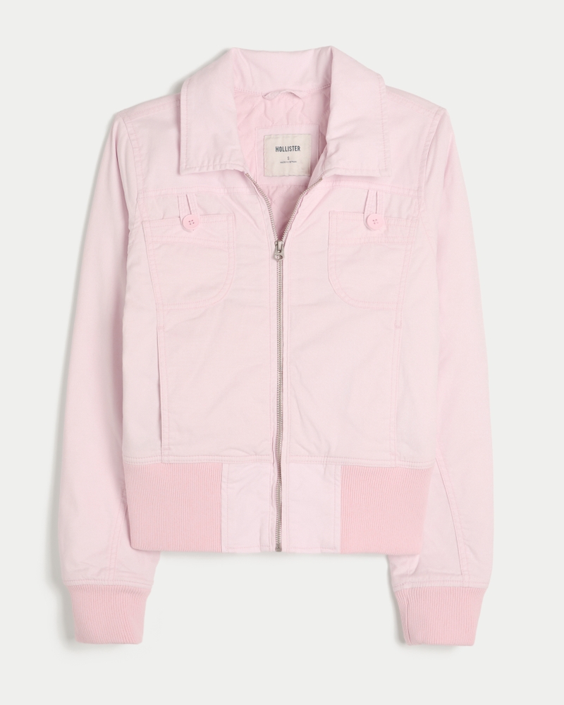 Y2K ホリスター Hollister Twill Zip-Up jacket Hollister Twill Zip-Up Jacket | Arden Fair