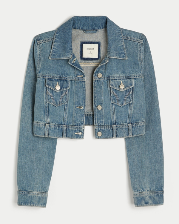 CROPPED MINI ジャケット Women's Crop Mini Denim Jacket | Women's Clearance | HollisterCo.com