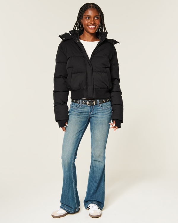 Hollister Feel Good Puffer Jacket, Black view 2