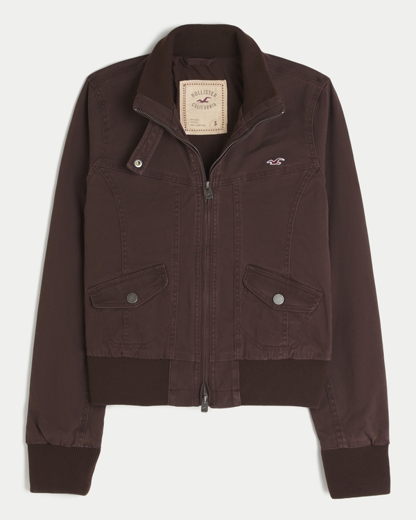 Y2K ホリスター Hollister Twill Zip-Up jacket Hollister Twill Zip-Up Jacket | Arden Fair