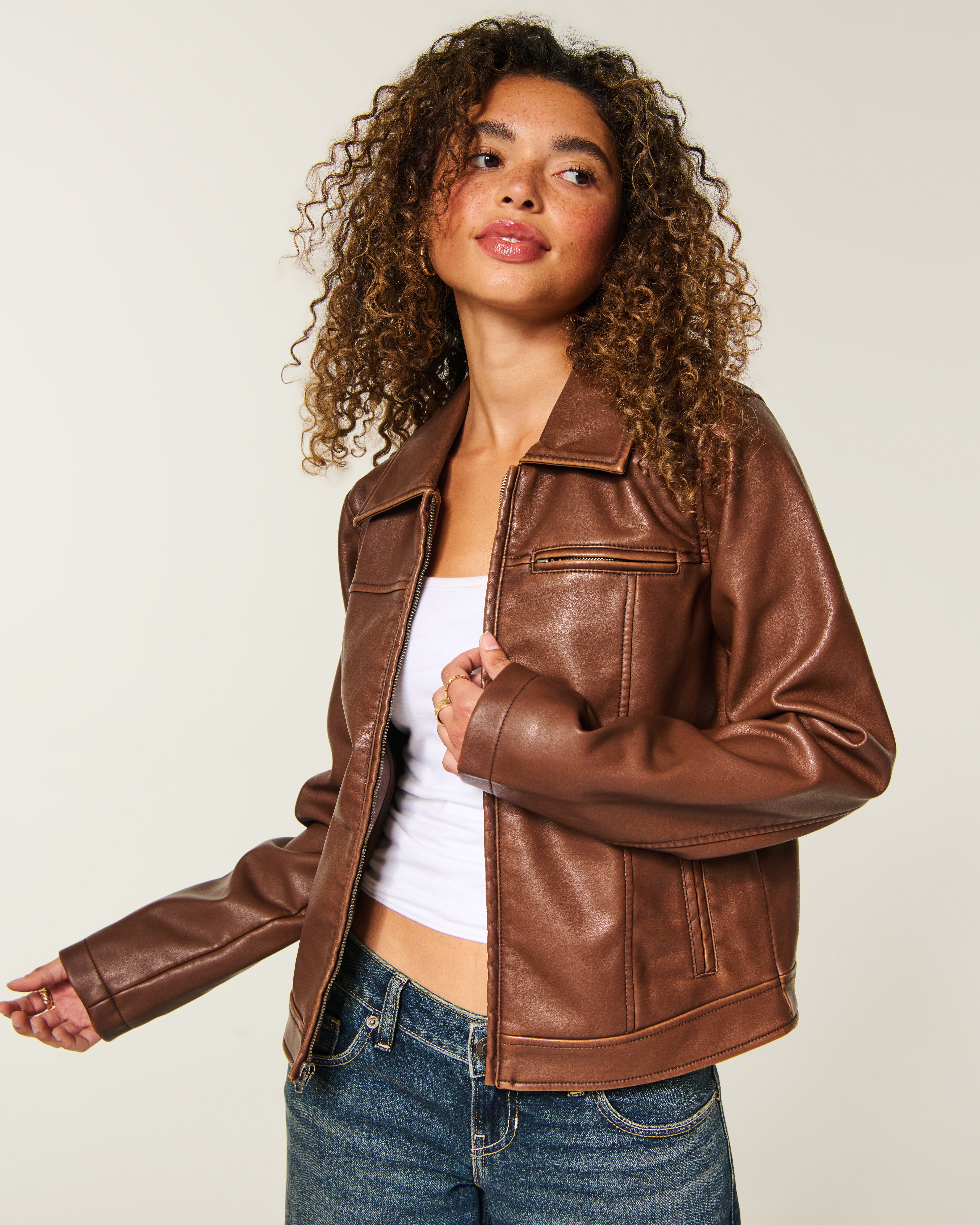Faux Leather Jacket