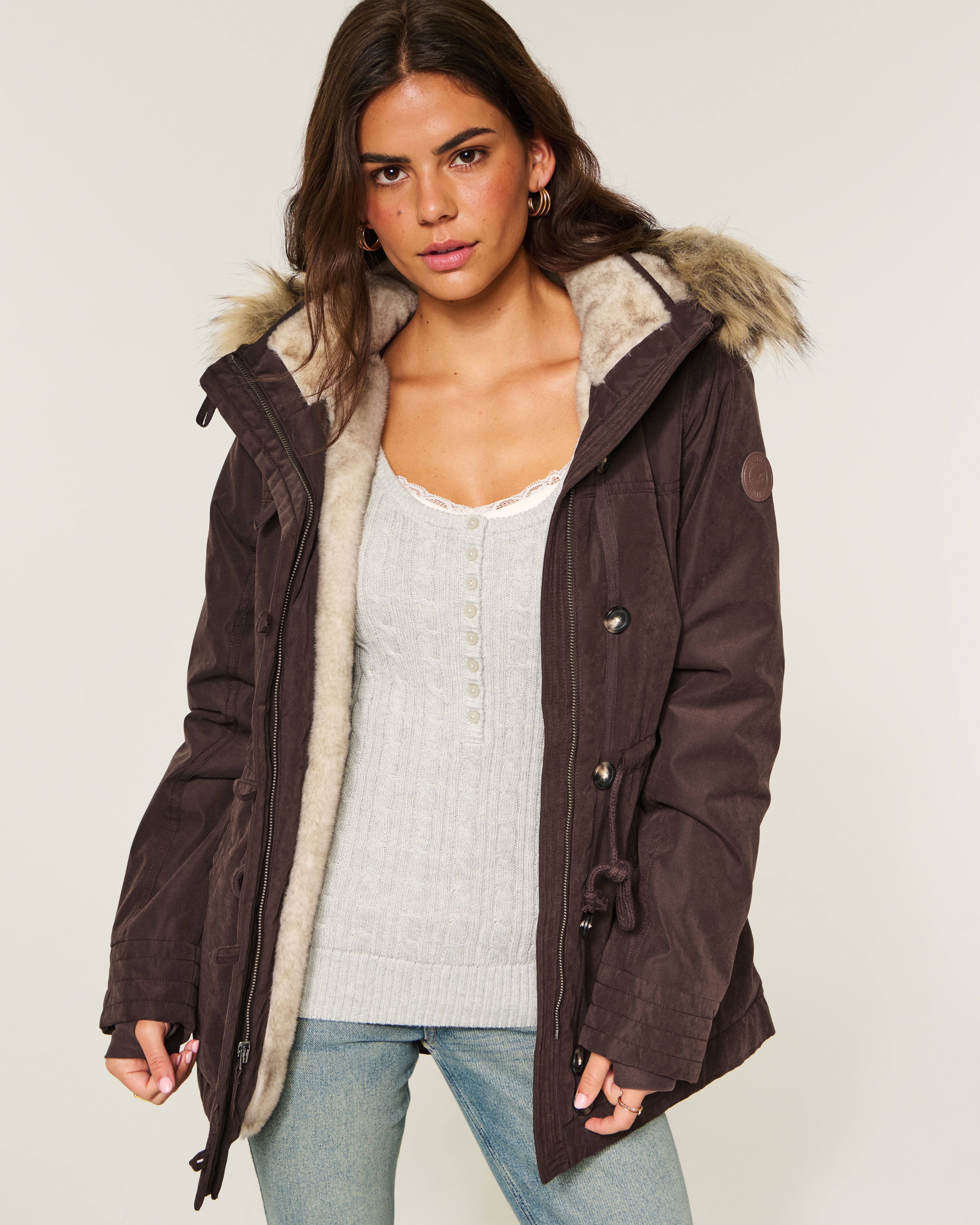 Faux Fur-Lined Parka