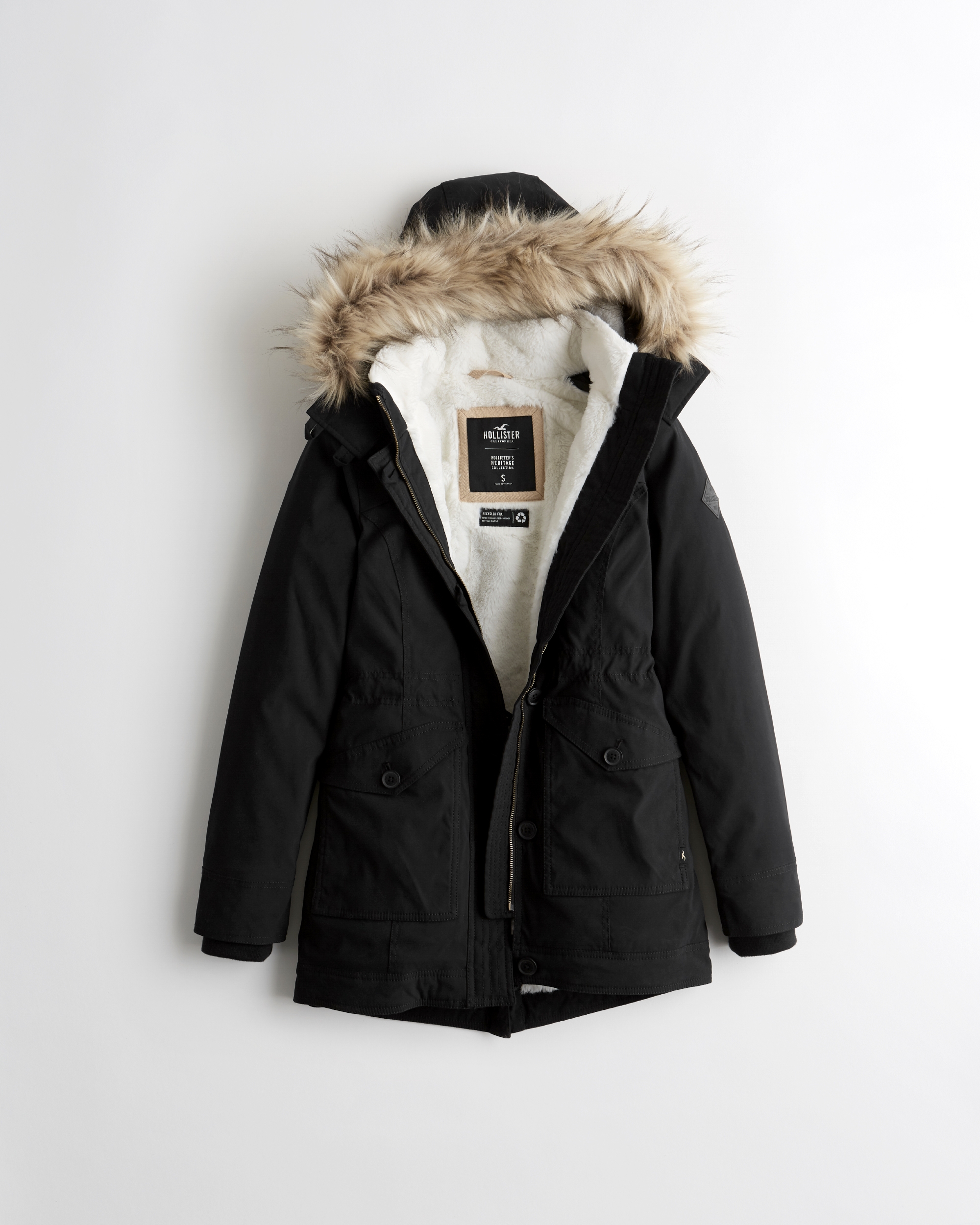 cozy lined down parka hollister