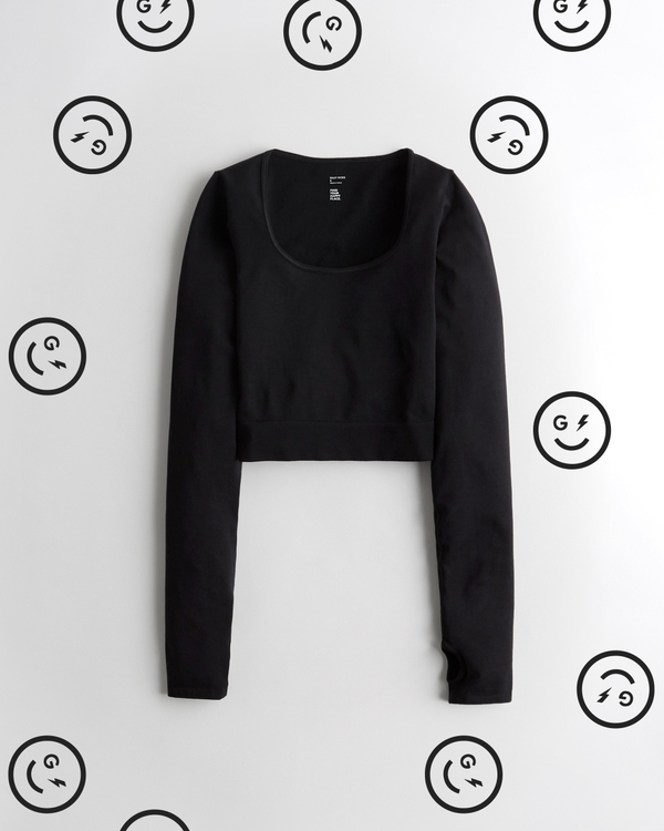 Women's Gilly Hicks Go Boost Seamless Long Sleeve T-Shirt | Women's Sale | HollisterCo.com