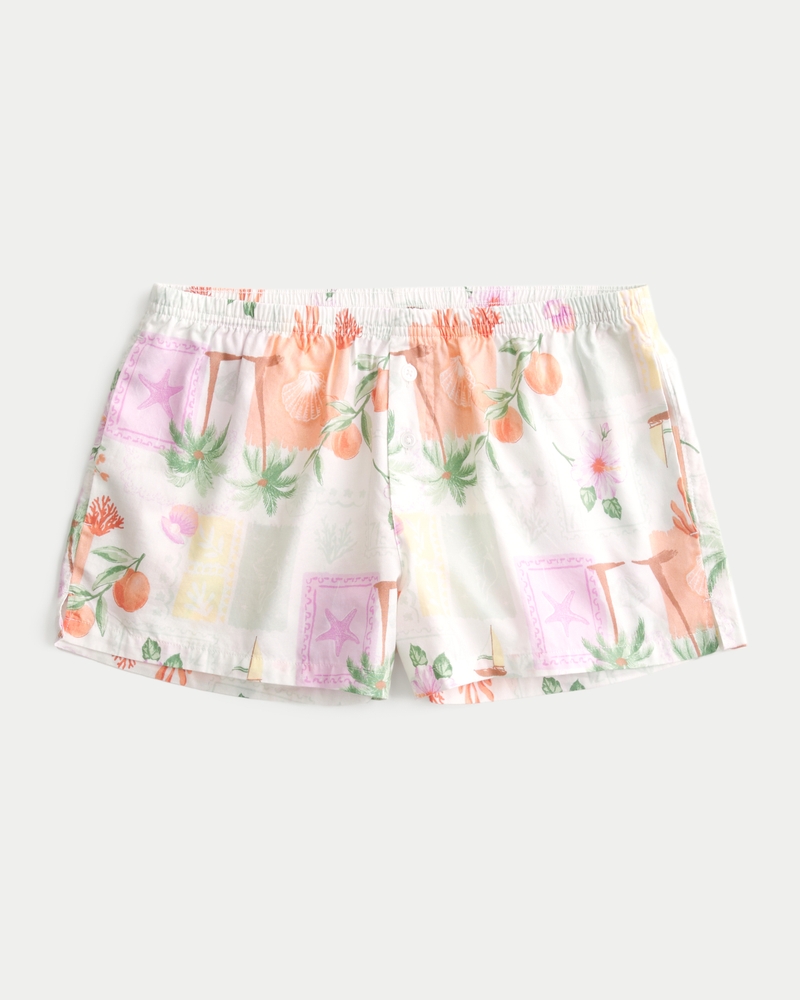 Women s Cotton Pajama Shorts Women s New Arrivals HollisterCo