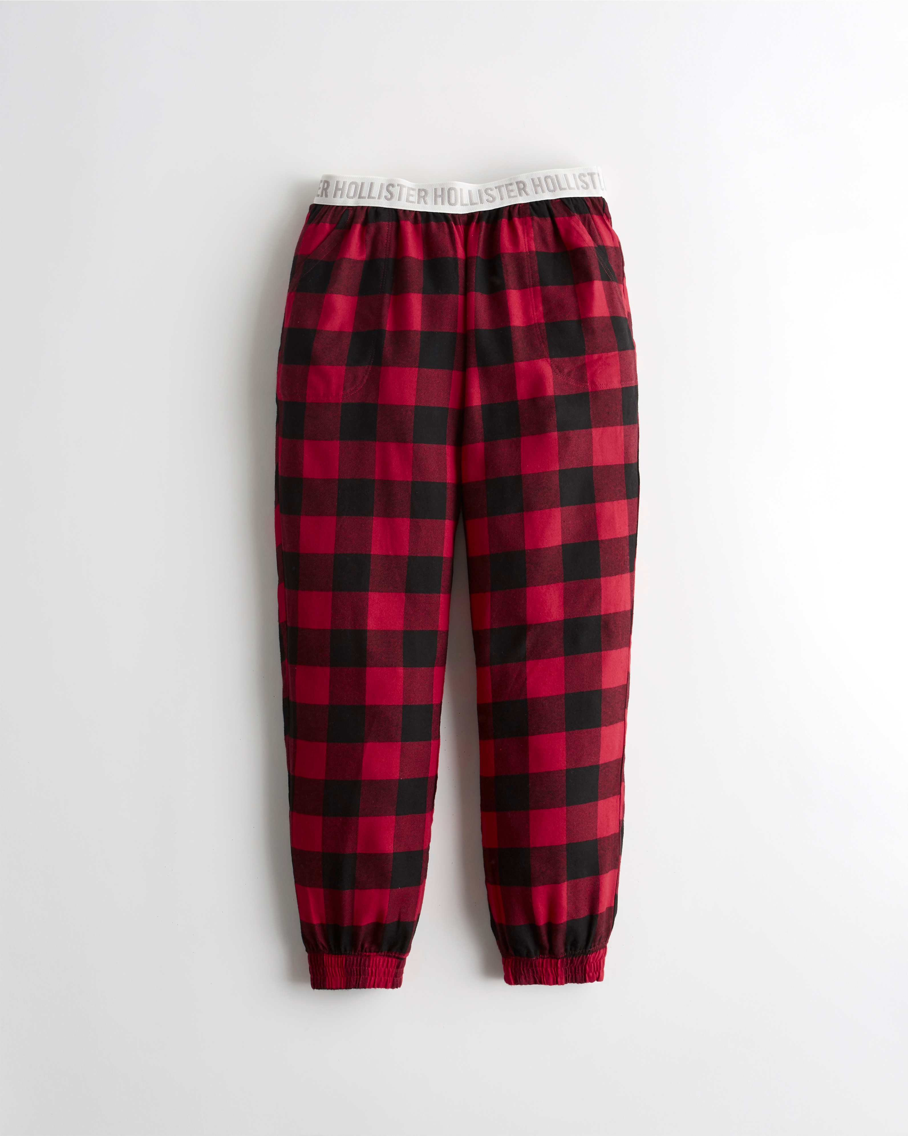 hollister plaid joggers