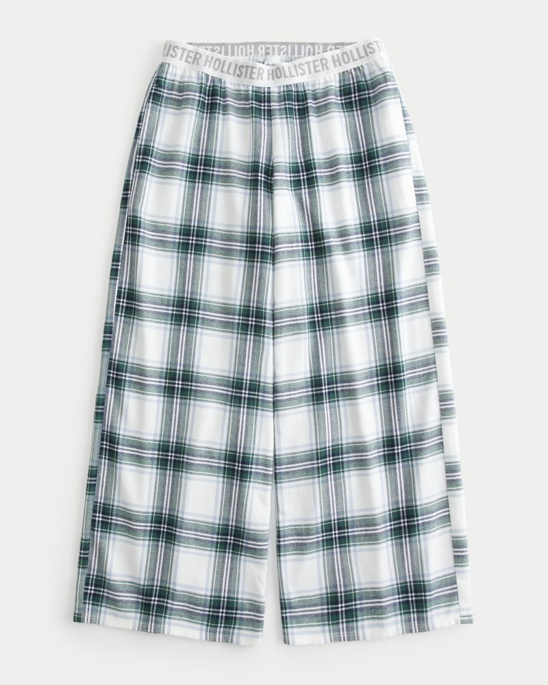 Low-Rise Baggy Flannel Pants