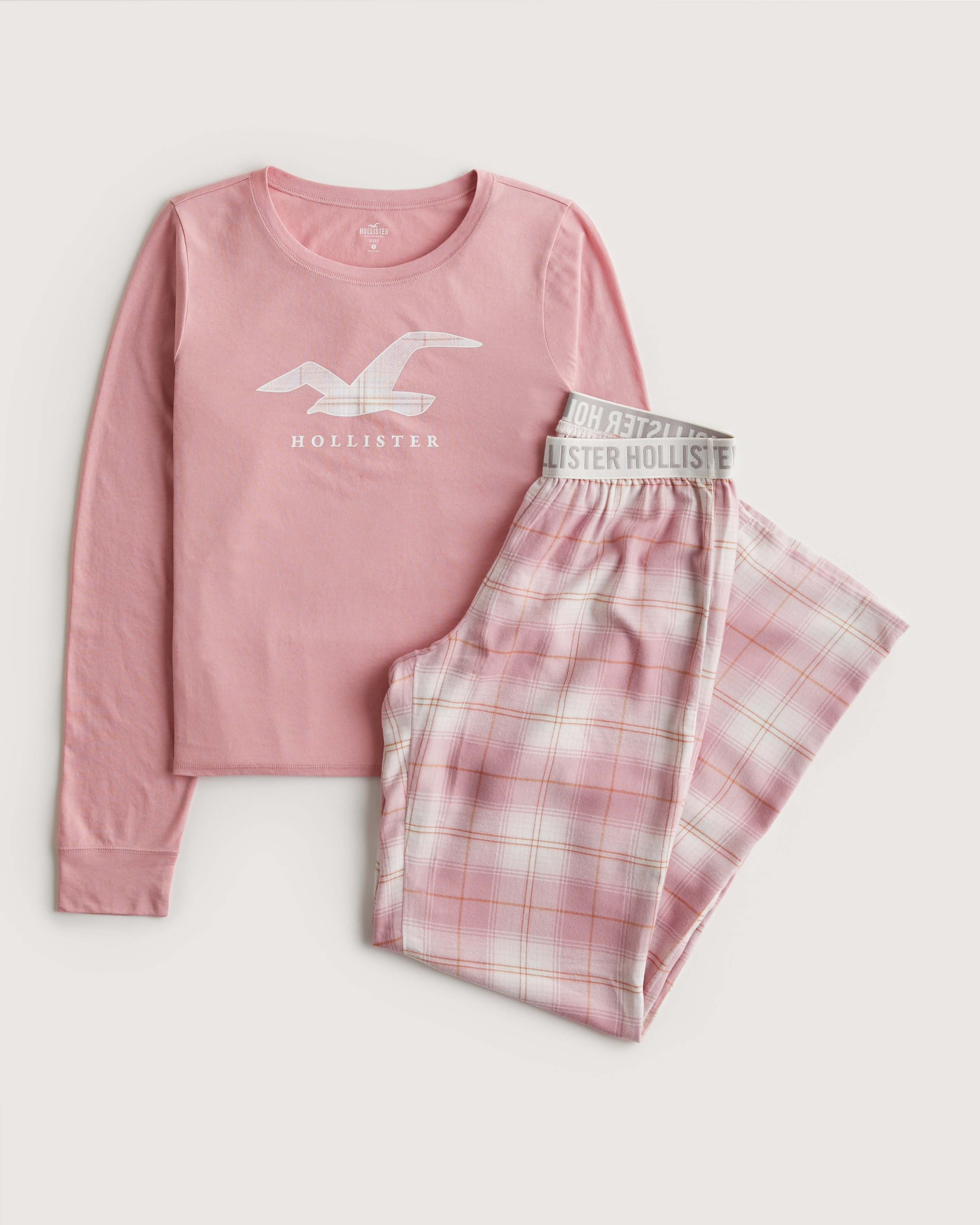 Hollister Flannel Graphic Tee Sleep Set Mall of America