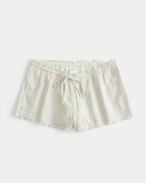 Textural Ruffle Shortie, Lime Stripe view 1