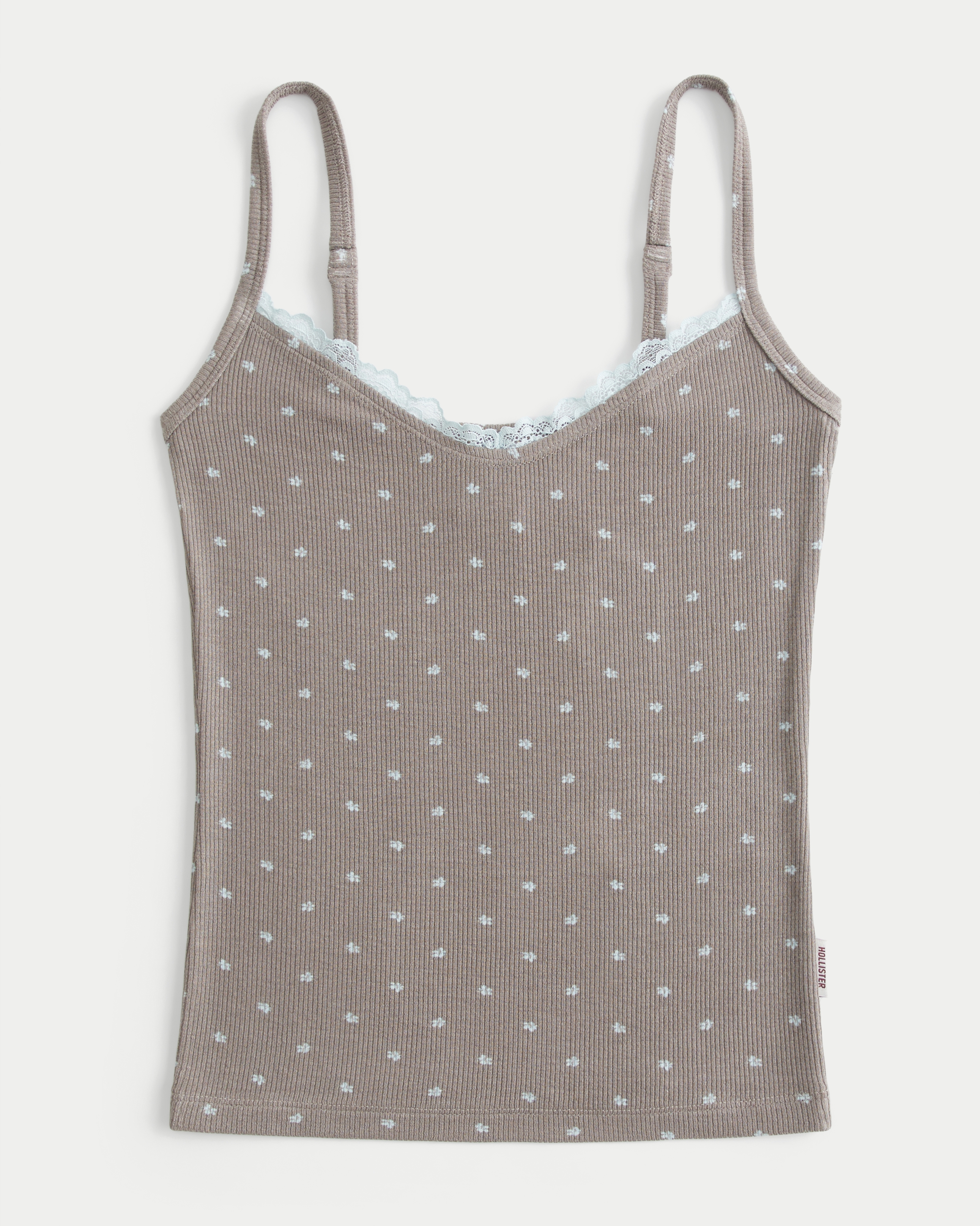 Rib Lace Trim Cami
