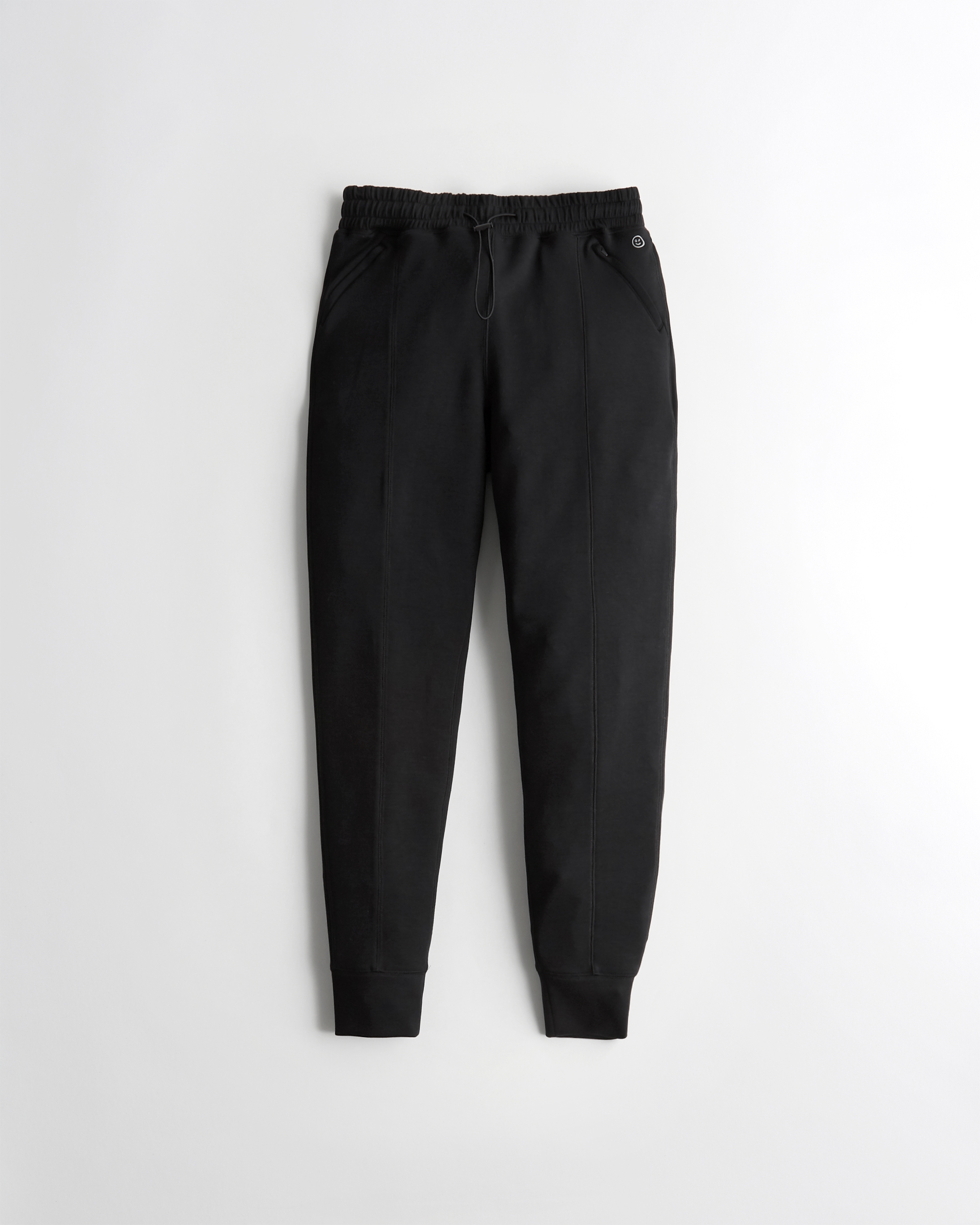 high rise black joggers