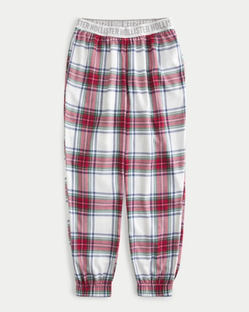 Hollister plaid outlet joggers