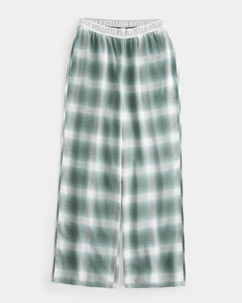 Hollister plaid pants womens sales