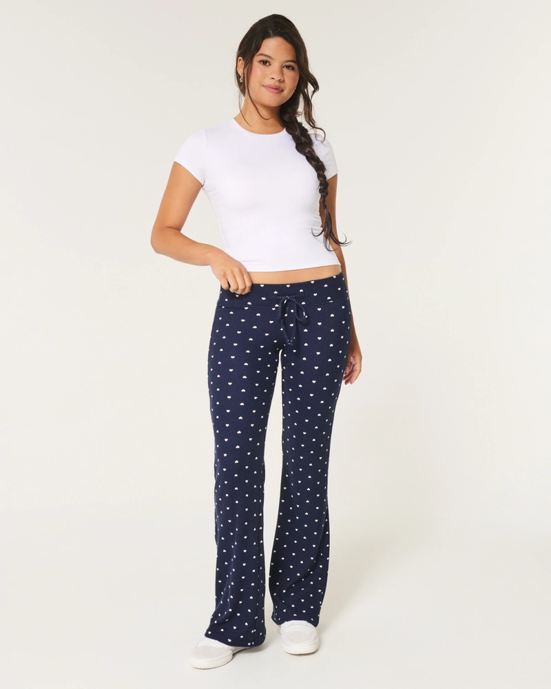 Cozy Ribbed Flare Pants