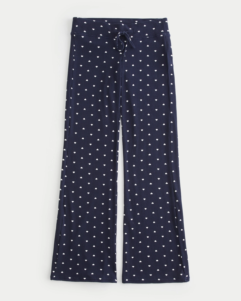 Cozy Ribbed Flare Pants