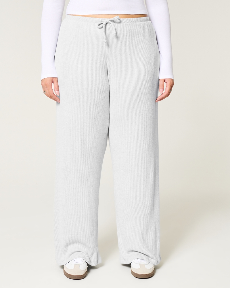 Cozy Ribbed Baggy Pants