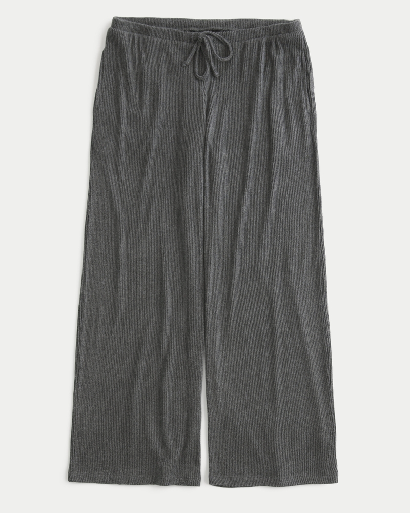 Cozy Ribbed Baggy Pants