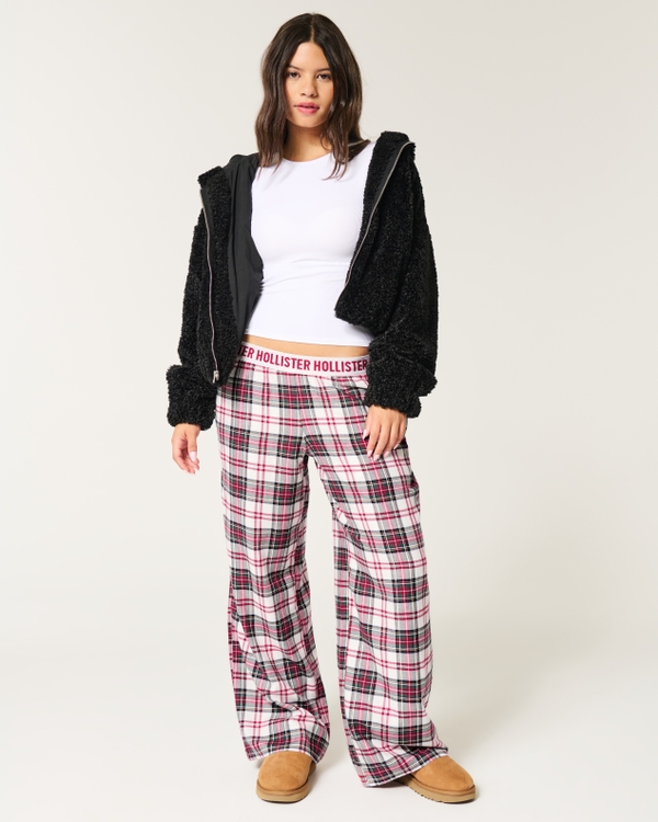 24/7 Baggy Flannel Pajama Pants, Red Plaid