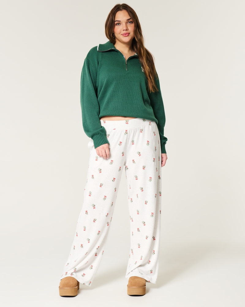 Cozy Wide-Leg Pajama Pants