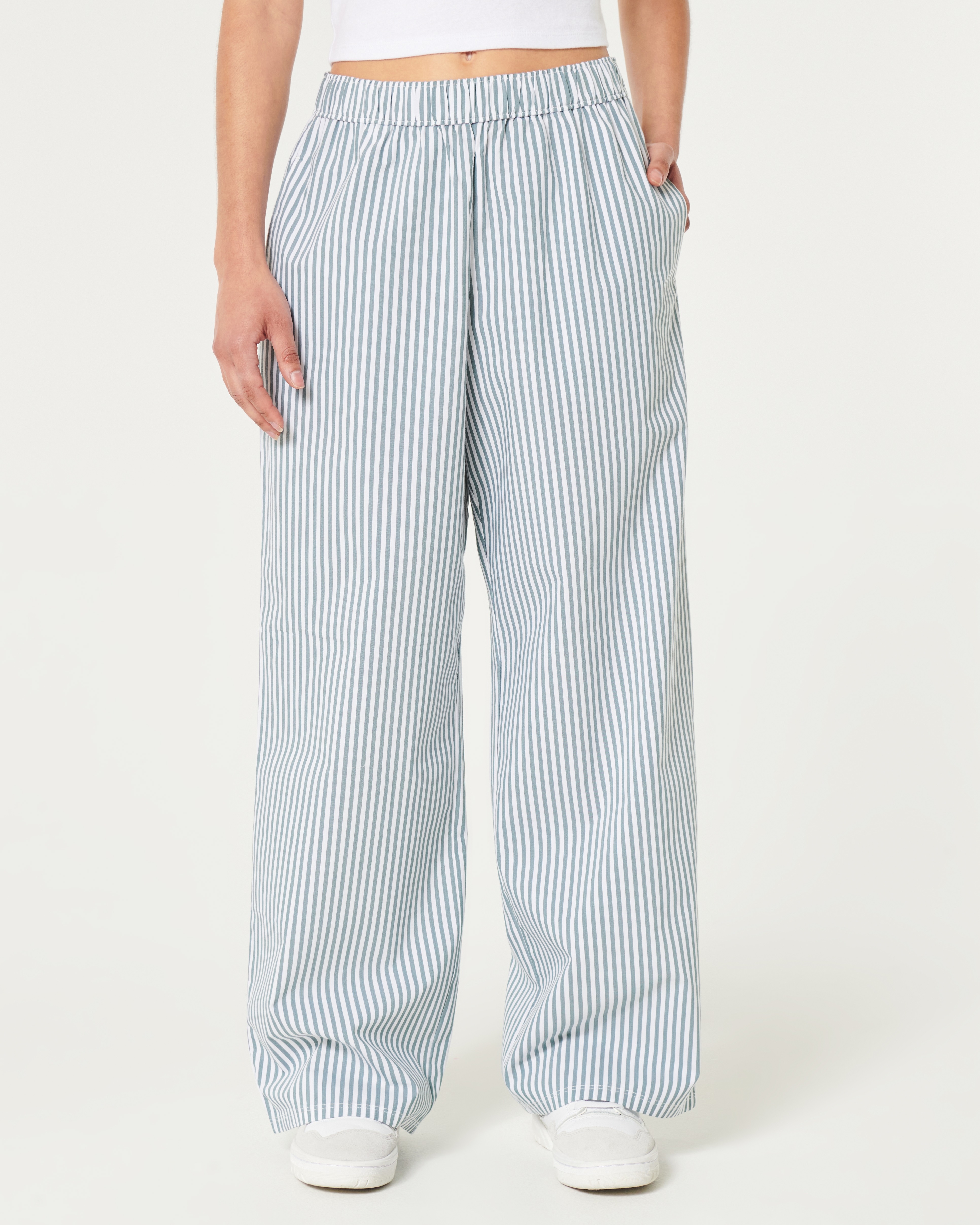 Striped jeans hollister on sale