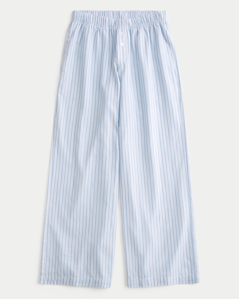 Baggy Oxford Cotton Pajama Pants