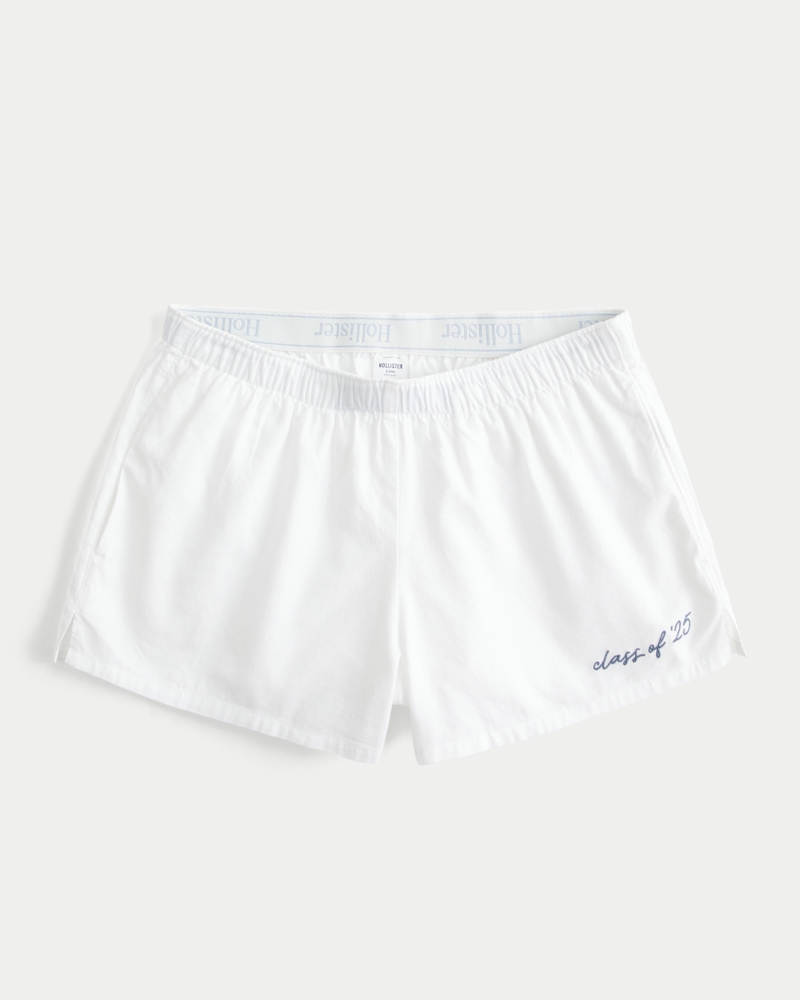 Women's Grad Cotton Sleep Shorts | Women's Bottoms | HollisterCo.com