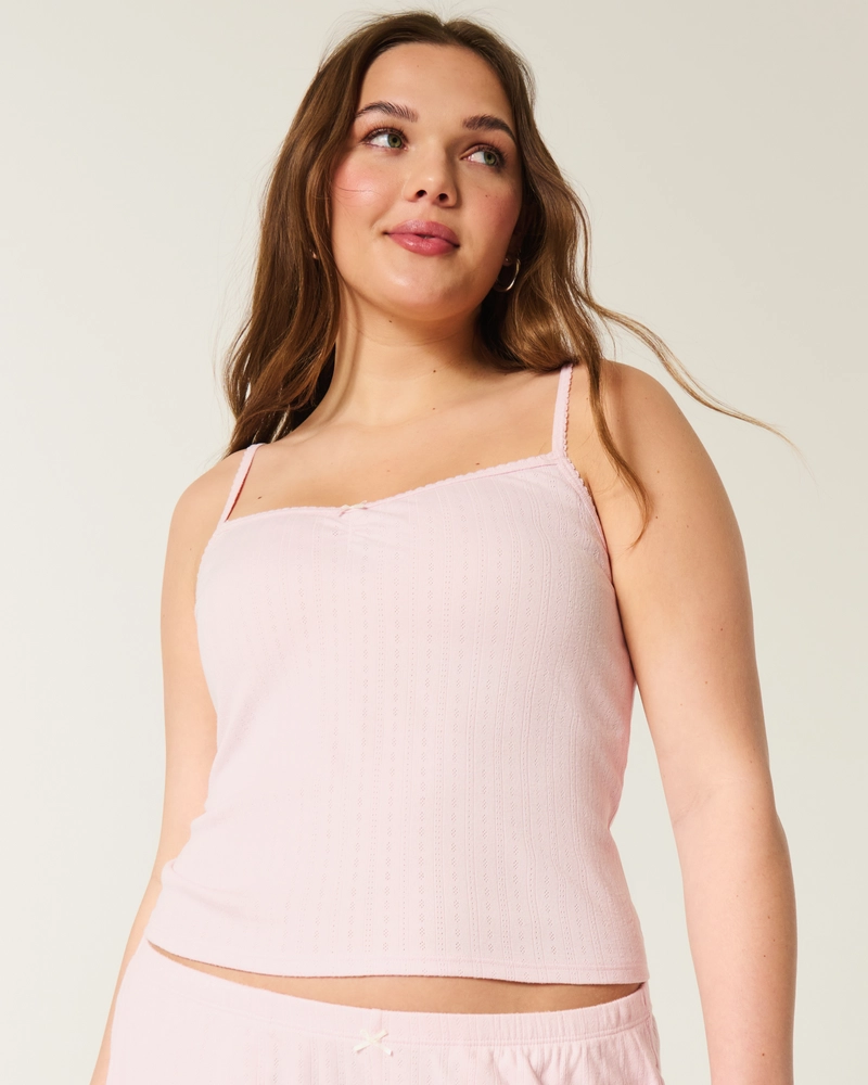 Cozy Pointelle Bow Tank