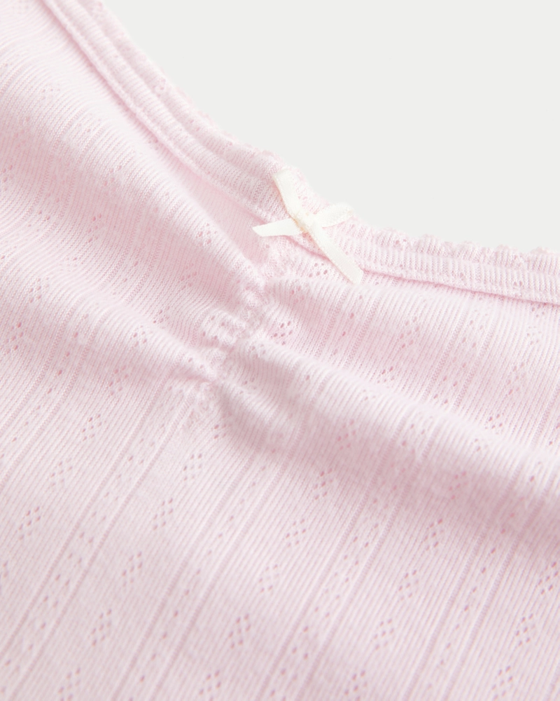 Cozy Pointelle Bow Tank