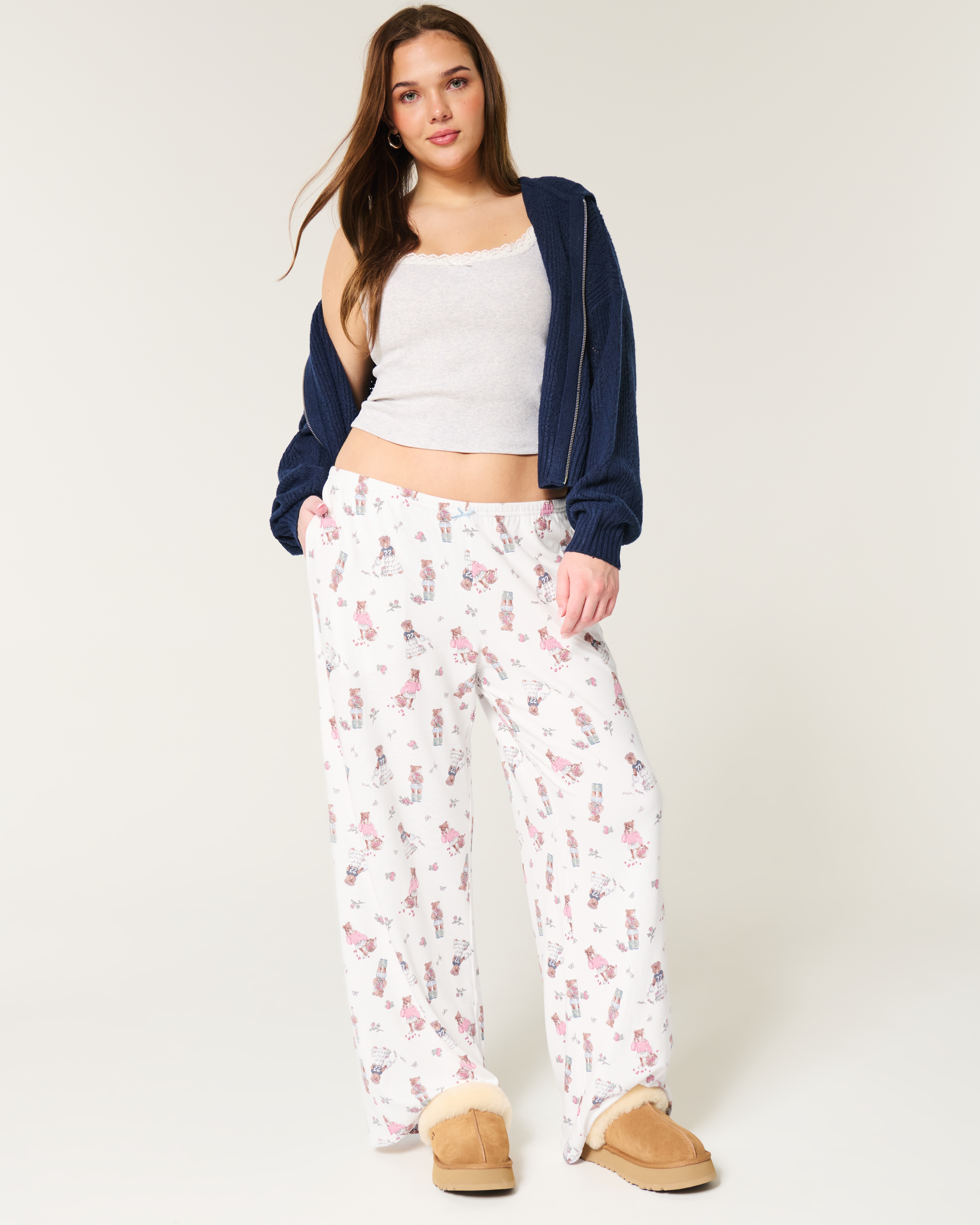 Bear Graphic Pajama Pants
